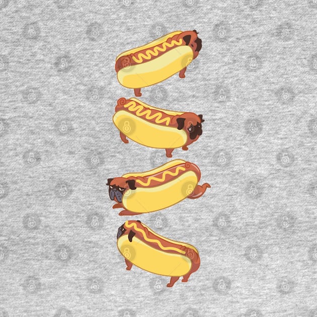 PUGS HOTDOG by huebucket